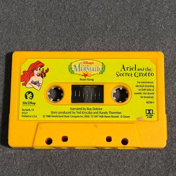 RARE Disney's Ariel And The Secret Grotto Read-Along Cassette Tape 1997 - Picture 2 of 3